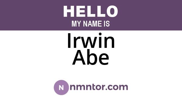 Irwin Abe