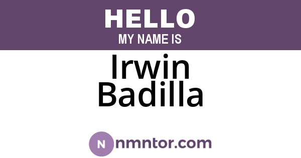 Irwin Badilla