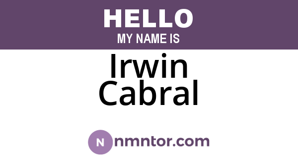 Irwin Cabral