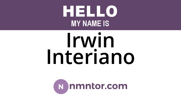 Irwin Interiano