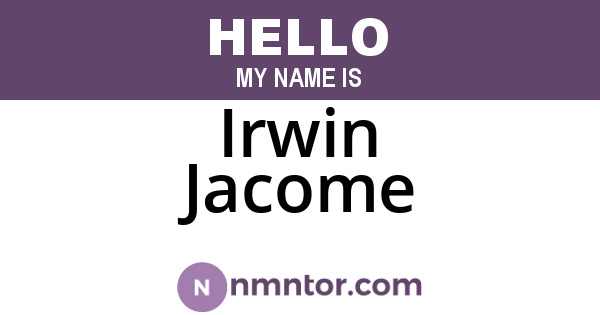 Irwin Jacome