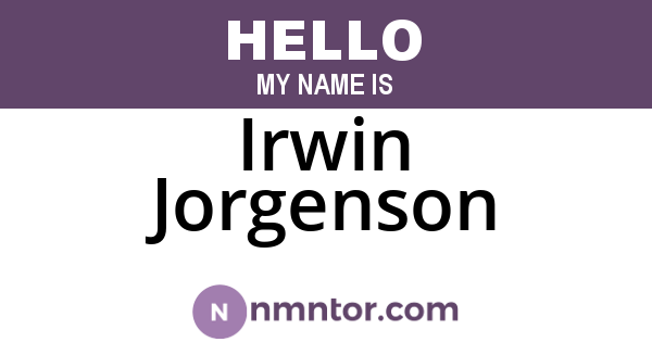 Irwin Jorgenson