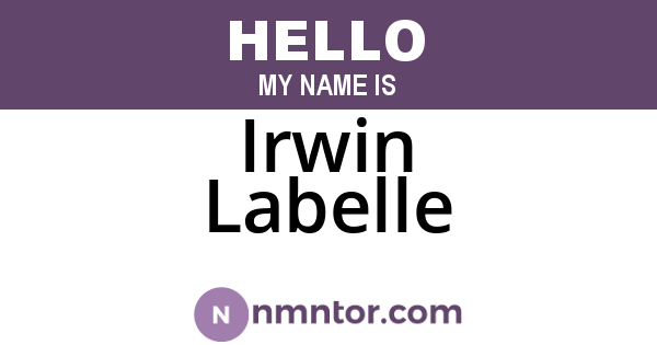 Irwin Labelle