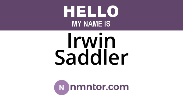 Irwin Saddler