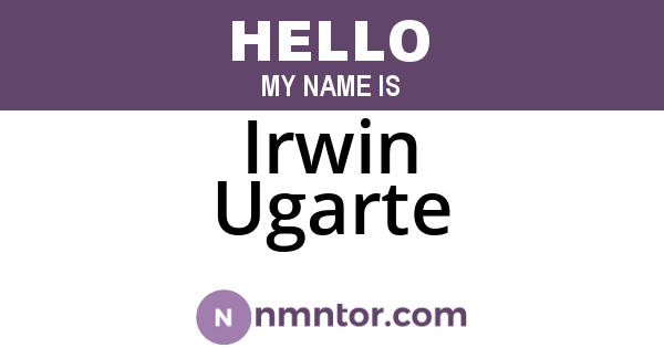 Irwin Ugarte