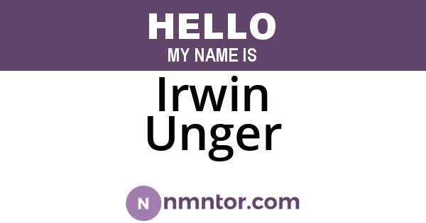 Irwin Unger