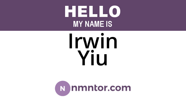 Irwin Yiu