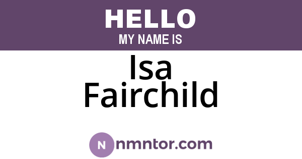 Isa Fairchild