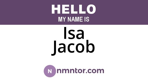 Isa Jacob