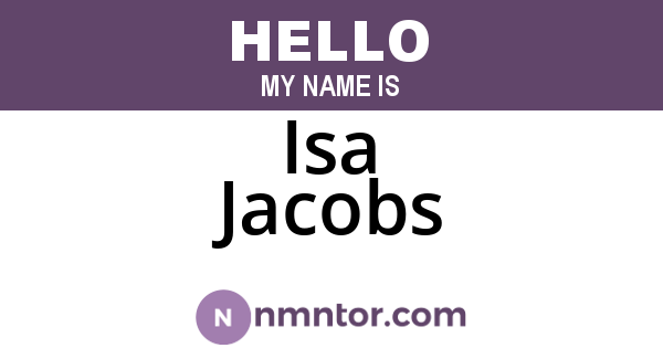 Isa Jacobs