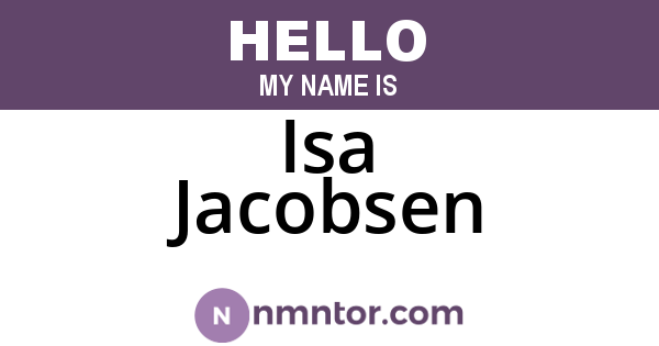 Isa Jacobsen