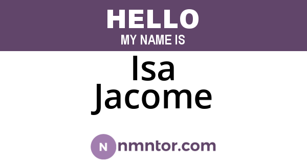 Isa Jacome