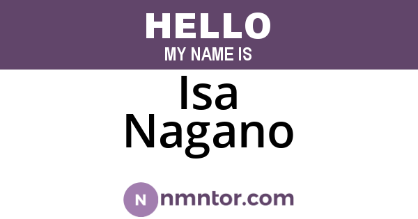 Isa Nagano