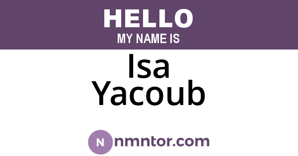 Isa Yacoub