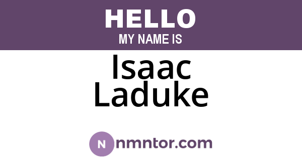 Isaac Laduke