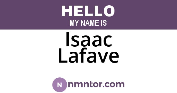 Isaac Lafave