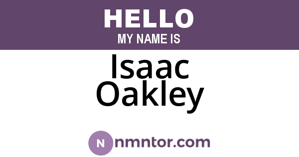 Isaac Oakley