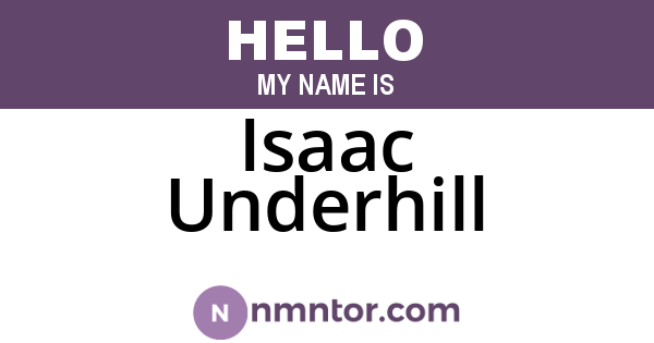 Isaac Underhill