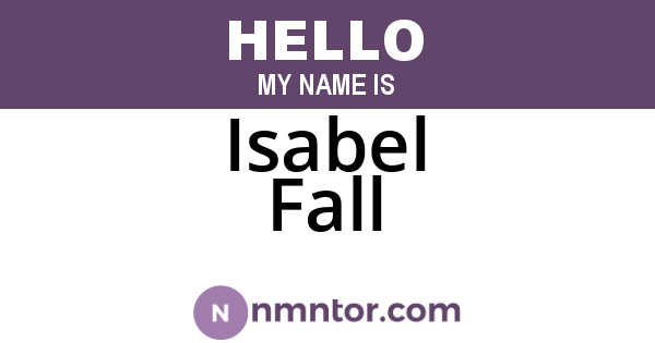 Isabel Fall