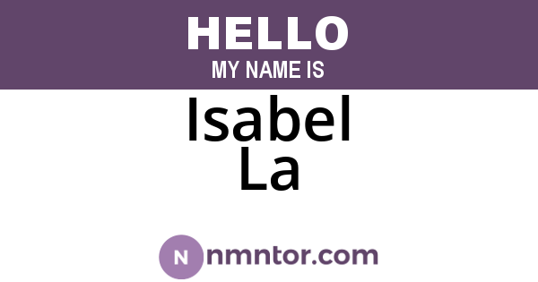 Isabel La