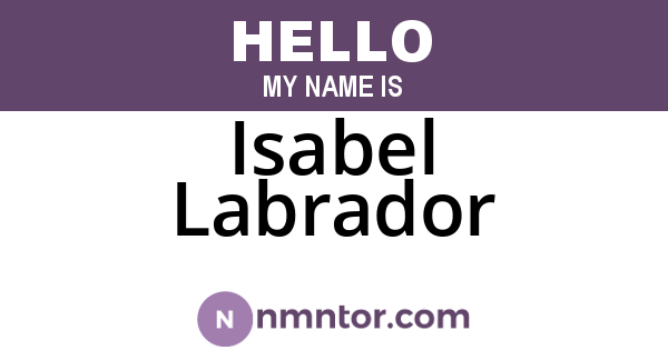 Isabel Labrador