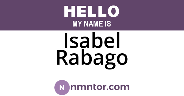 Isabel Rabago