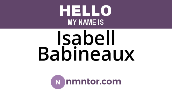 Isabell Babineaux