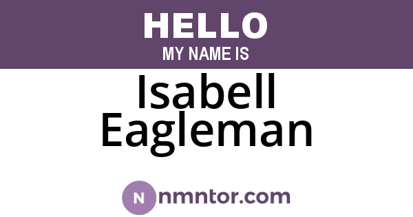 Isabell Eagleman