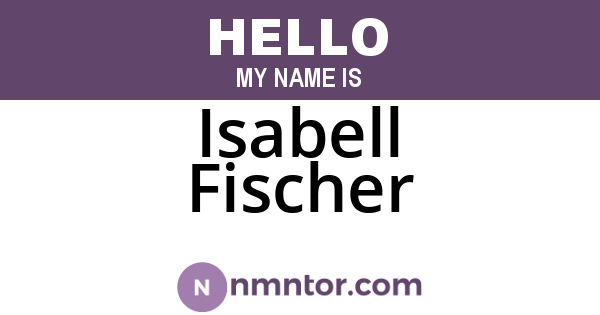 Isabell Fischer