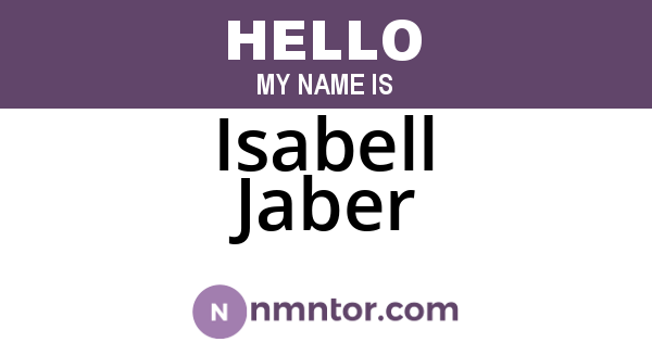 Isabell Jaber