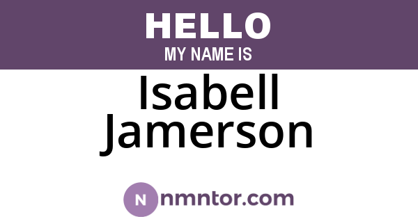 Isabell Jamerson