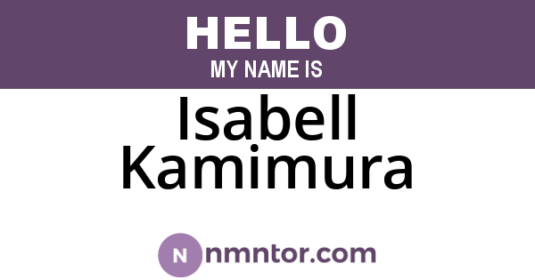 Isabell Kamimura