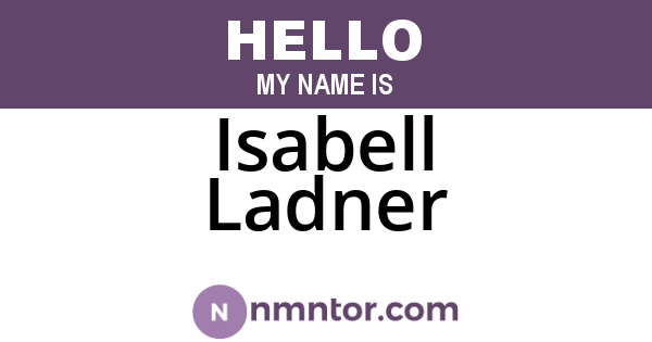 Isabell Ladner