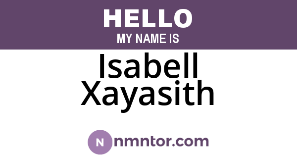 Isabell Xayasith