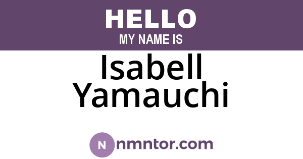 Isabell Yamauchi