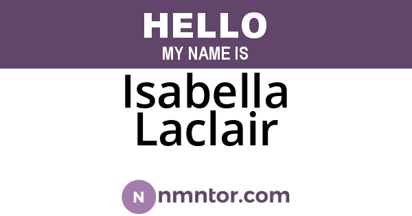 Isabella Laclair