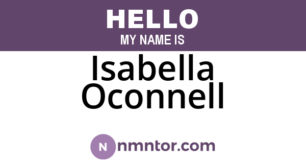 Isabella Oconnell
