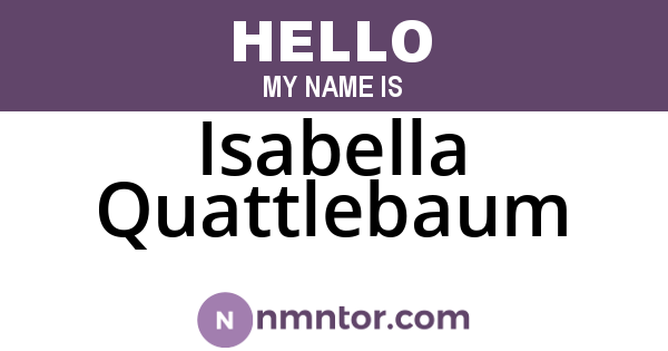 Isabella Quattlebaum