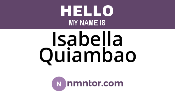 Isabella Quiambao