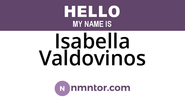Isabella Valdovinos