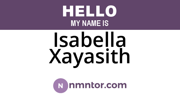 Isabella Xayasith