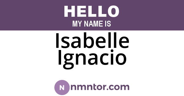 Isabelle Ignacio
