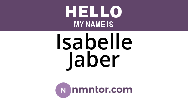 Isabelle Jaber