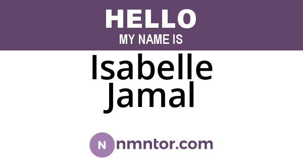 Isabelle Jamal