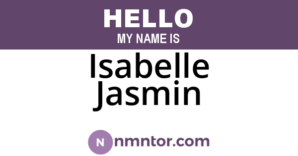 Isabelle Jasmin