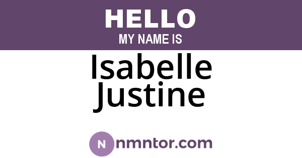 Isabelle Justine