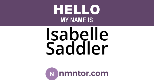 Isabelle Saddler