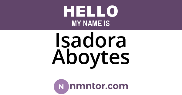 Isadora Aboytes
