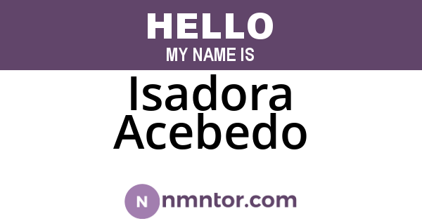 Isadora Acebedo