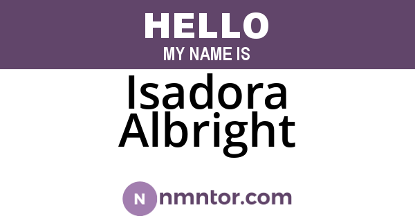 Isadora Albright